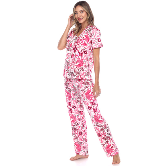 Short Sleeve & Pants Tropical Pajama Set - Picture 4 of 5